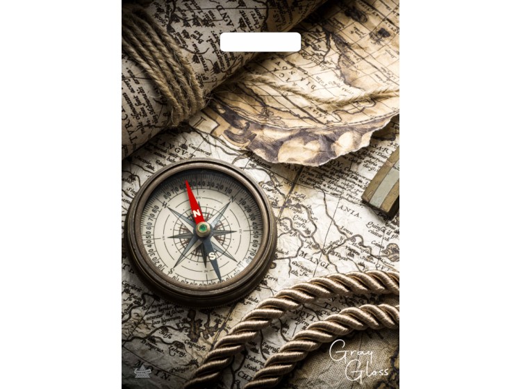 Мешок ПВД (выр.руч) 430*315, (50 мкр) Грей Глосс Карта